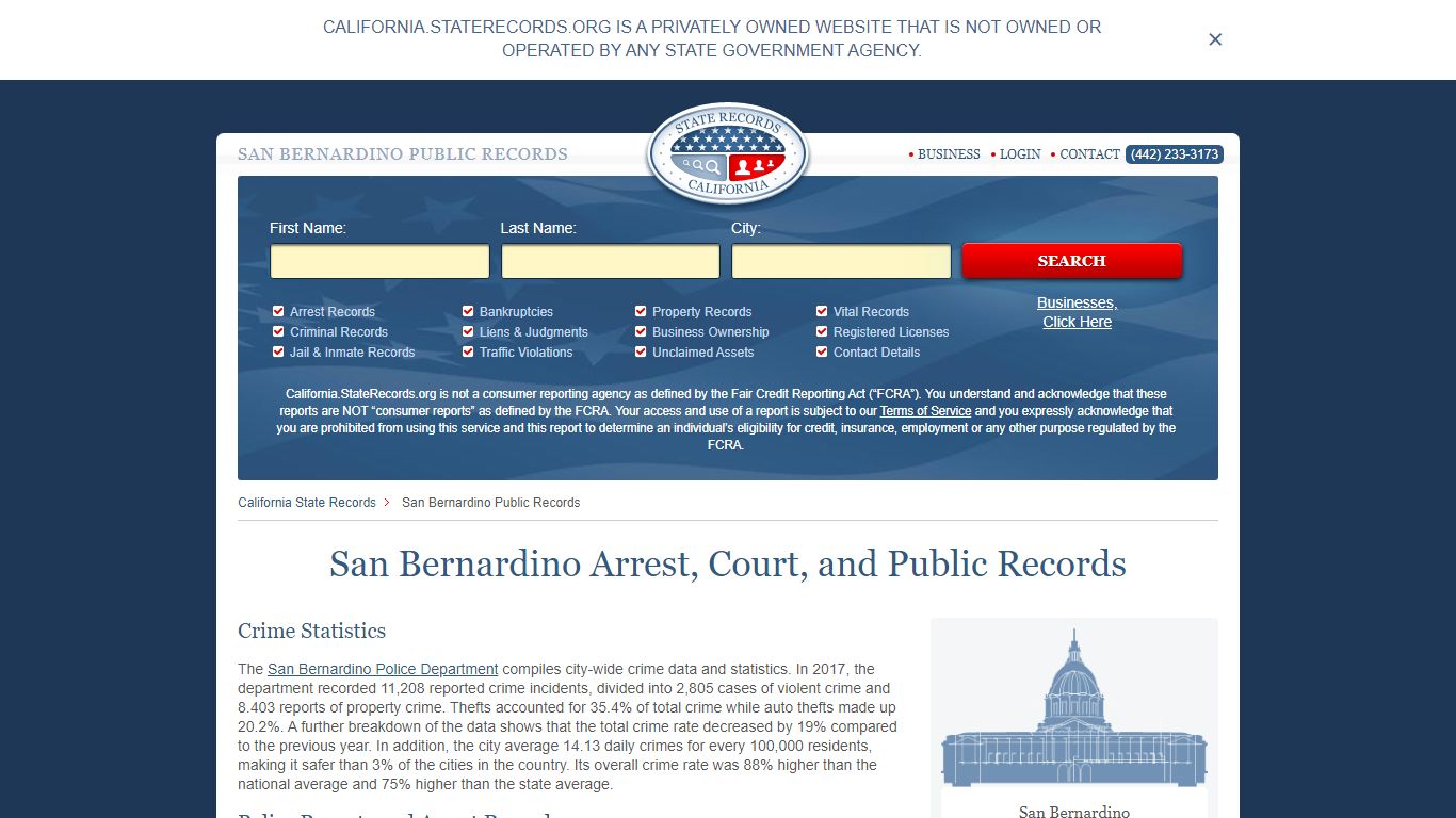 San Bernardino Arrest and Public Records - StateRecords.org